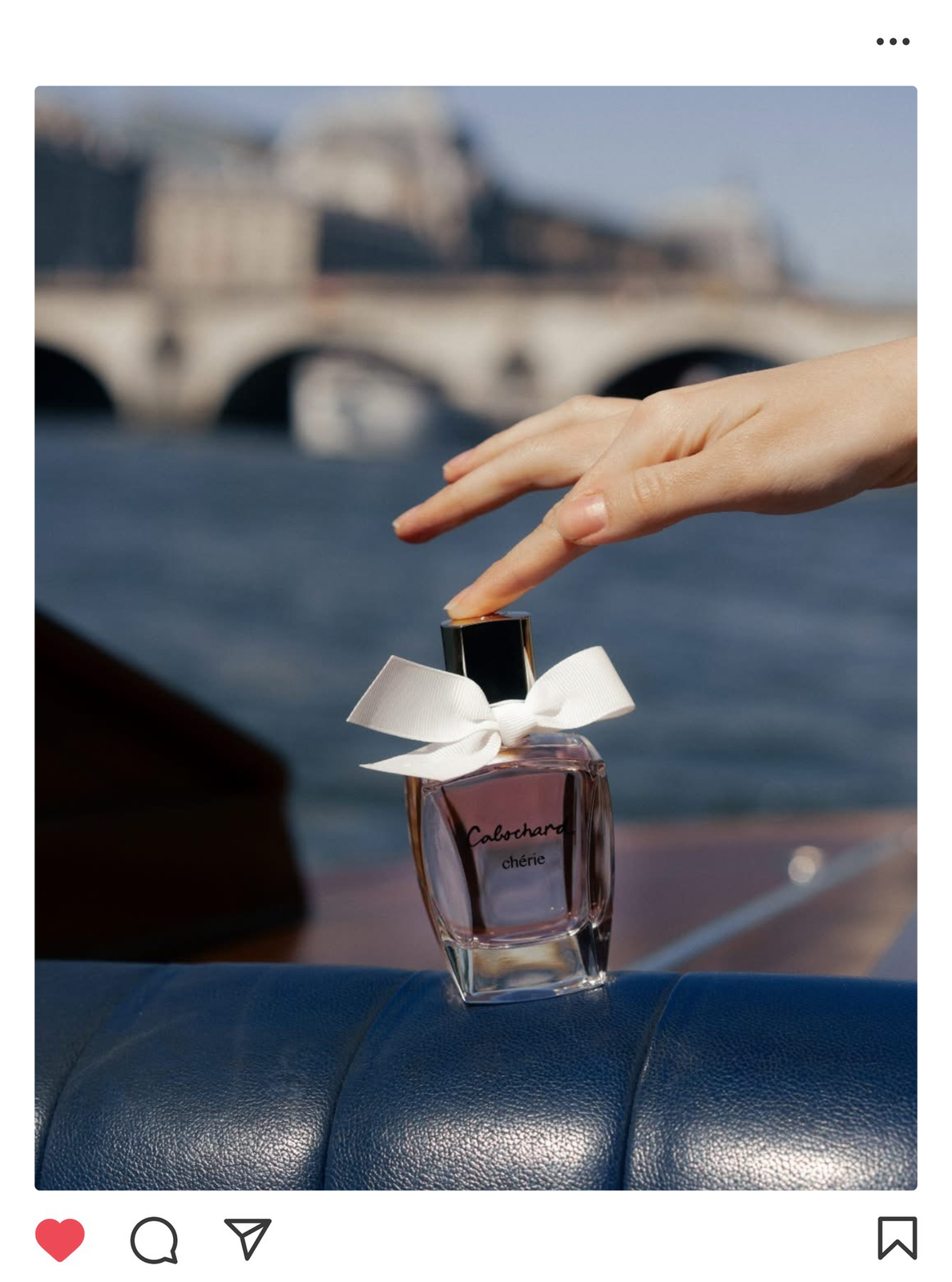 Parfums Grès Instagram post by the Seine